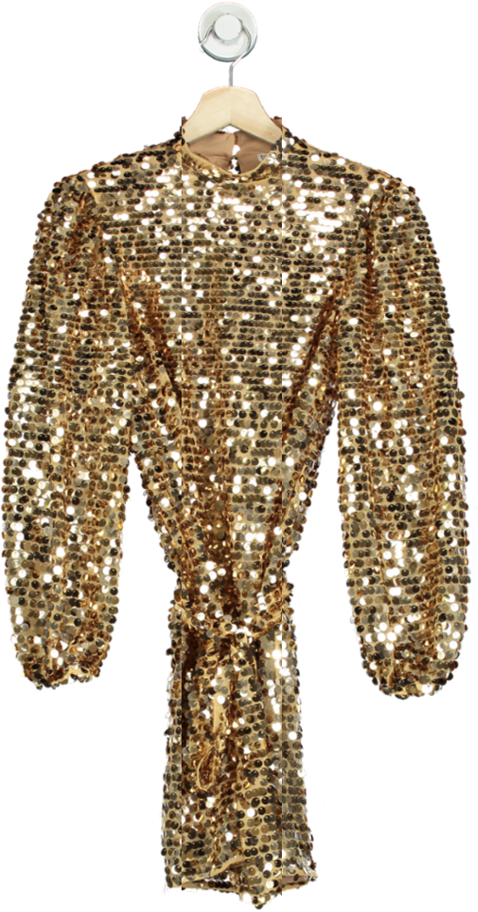 Friends Like These Gold Sequin Dress UK 8