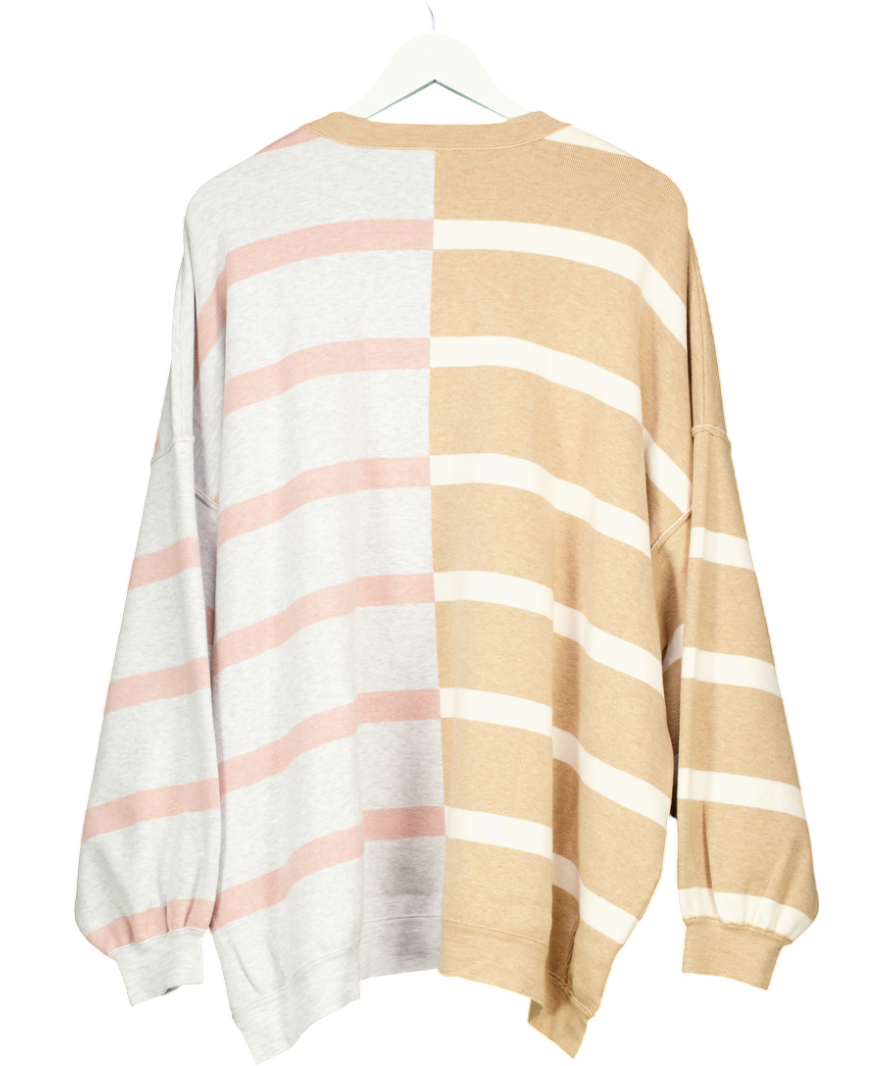 Free People Beige Uptown Stripe Jumper UK S