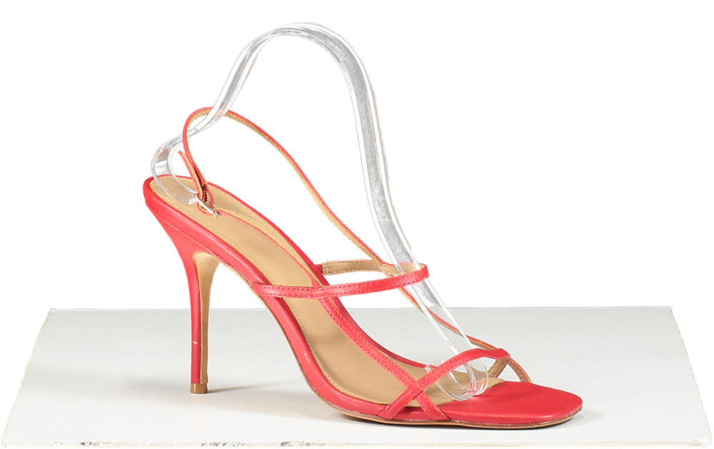 Reformation Red Serenity Bare Mid Heeled Sandals UK 8 EU 41 👠