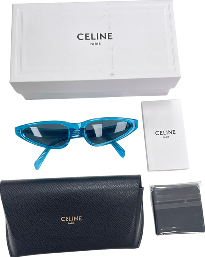 Celine Eyewear Blue Cat-eye Sunglasses In Case & Box