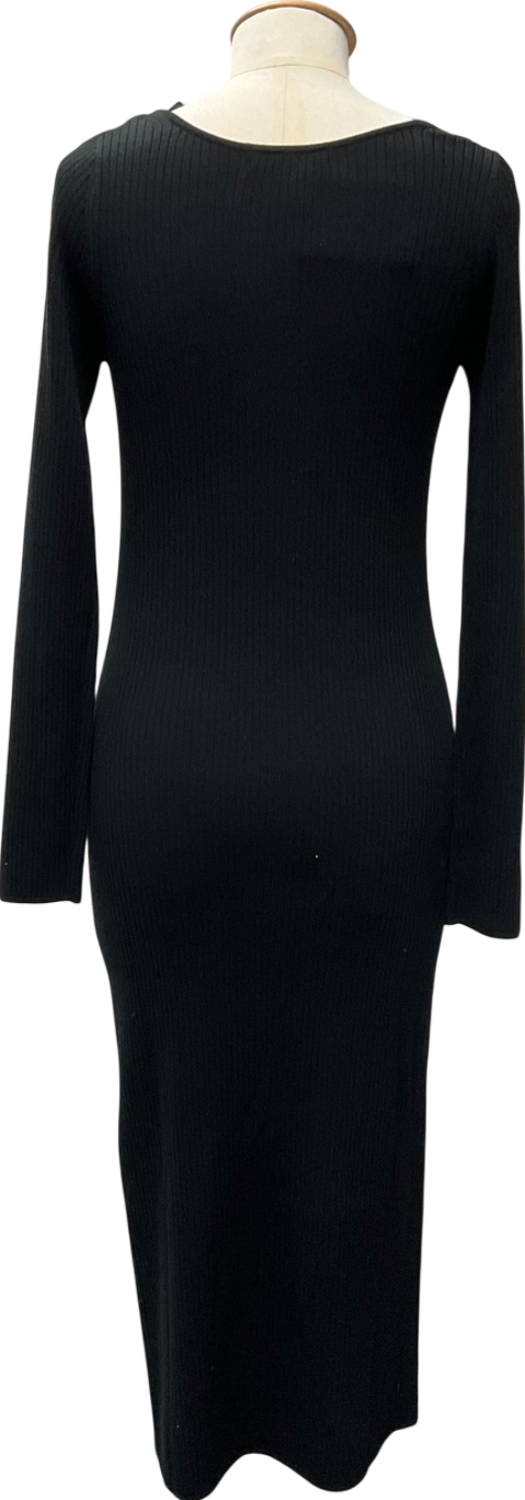 uni qlo Black Long Sleeved Maxi Dress UK S