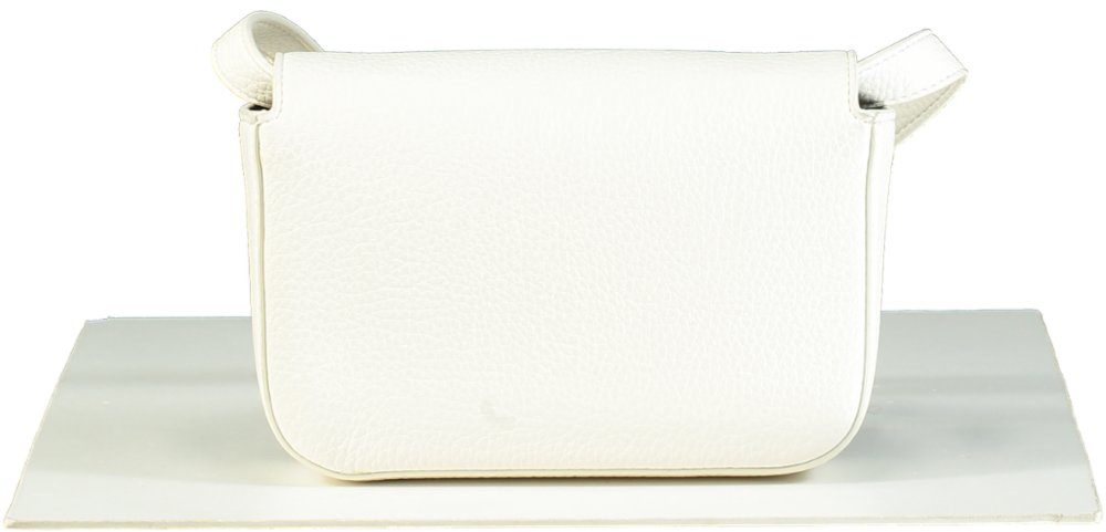 Marccain White Textured Leather Shoulder Bag