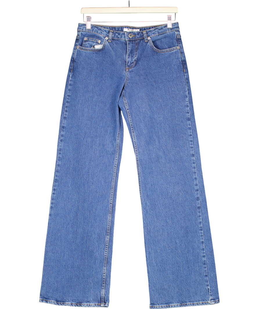 NAKD Blue Mid-blue Straight Leg Low Waist Jeans UK 6