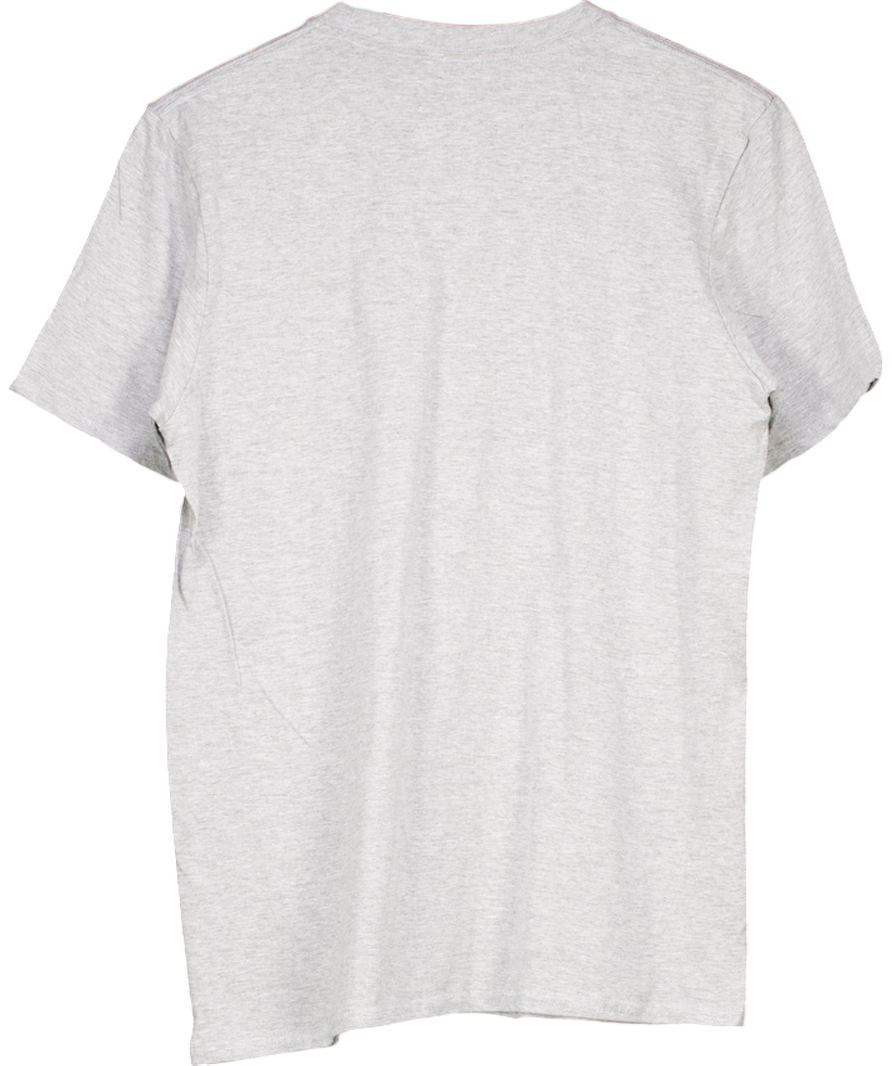 Gildan Grey Printed T Shirt UK M