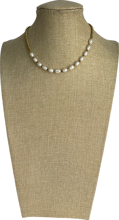 Edge Of Ember Yellow Gold Victoria Havana Pearl Choker Necklace