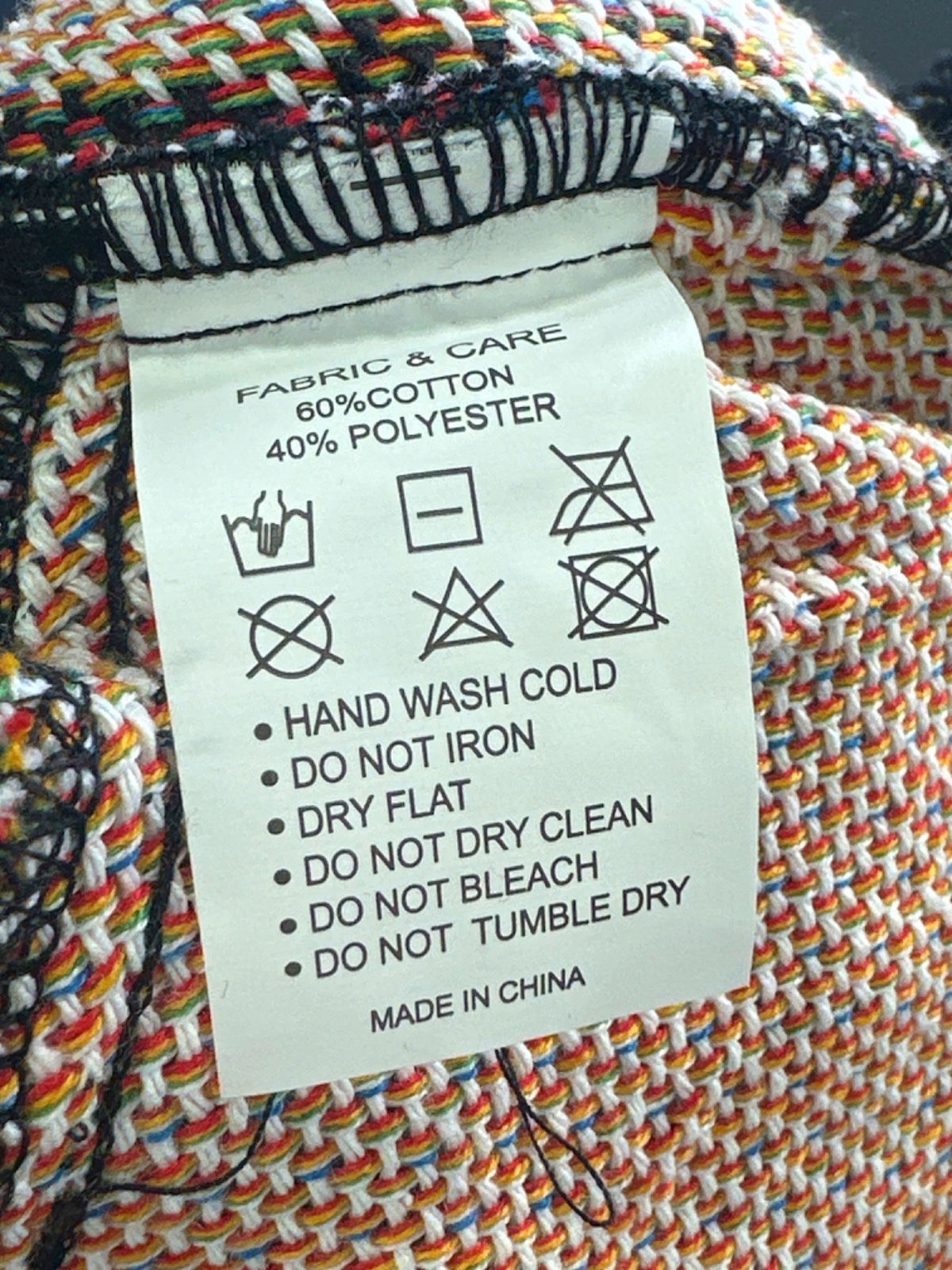 FUNERAL APPAREL Black/White Graphic “HER” Trousers UK L