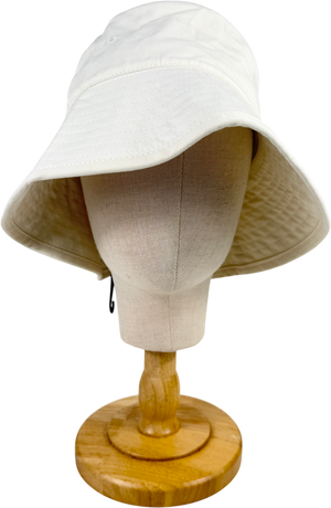 Sea level Cream Canvas Bucket Beach Hat One Size