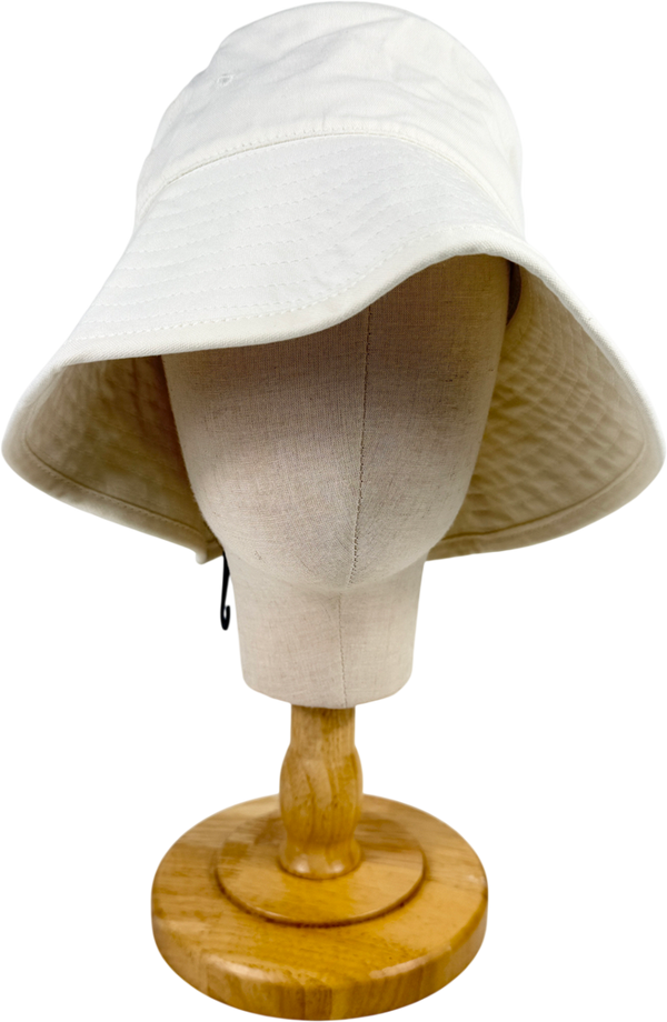 Sea level Cream Canvas Bucket Beach Hat One Size
