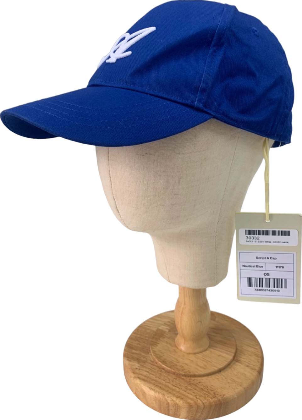 Axel Arigato Nautical Blue Embroidered Script A Logo Cap UK One Size