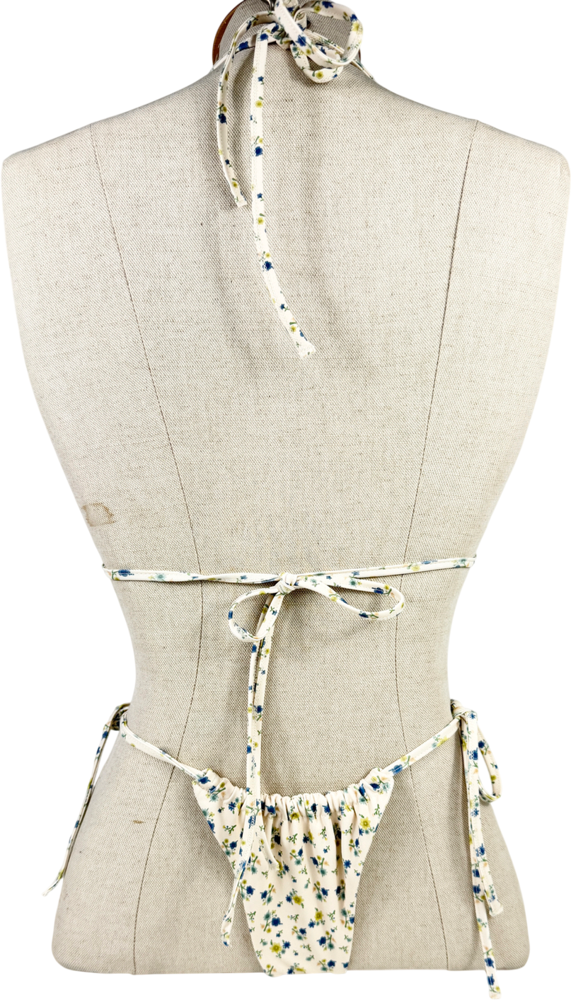 My mum made it Cream Ditsy Floral Bikini UK XS/S