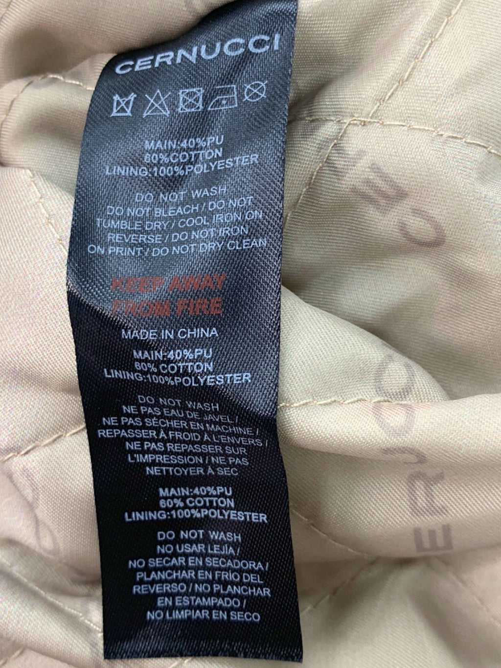 Cernucci Beige Puffer Jacket UK S