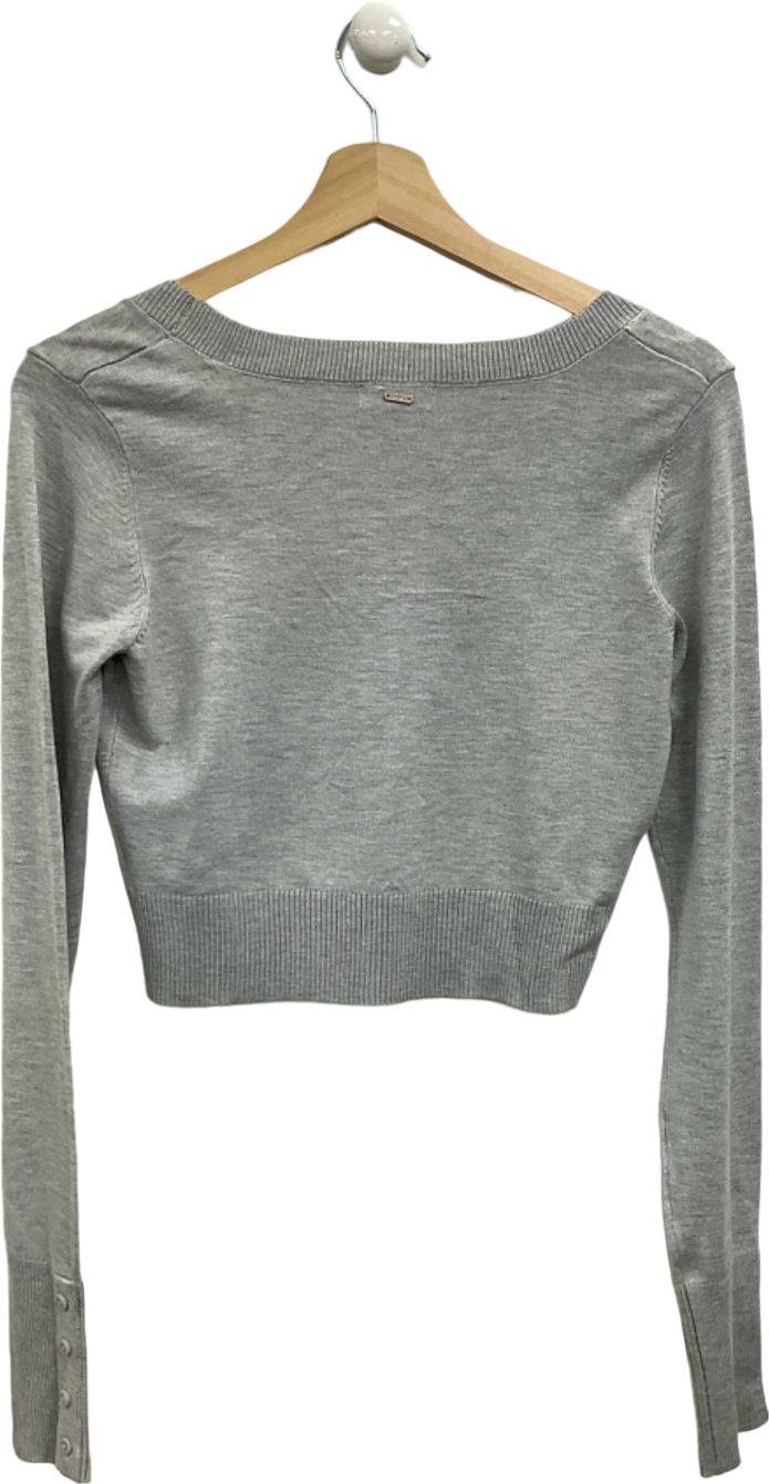 Lounge Grey Cropped Long Sleeve Top UK M