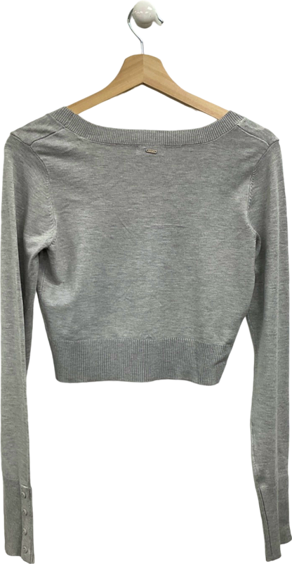 Lounge Grey Cropped Long Sleeve Top UK M