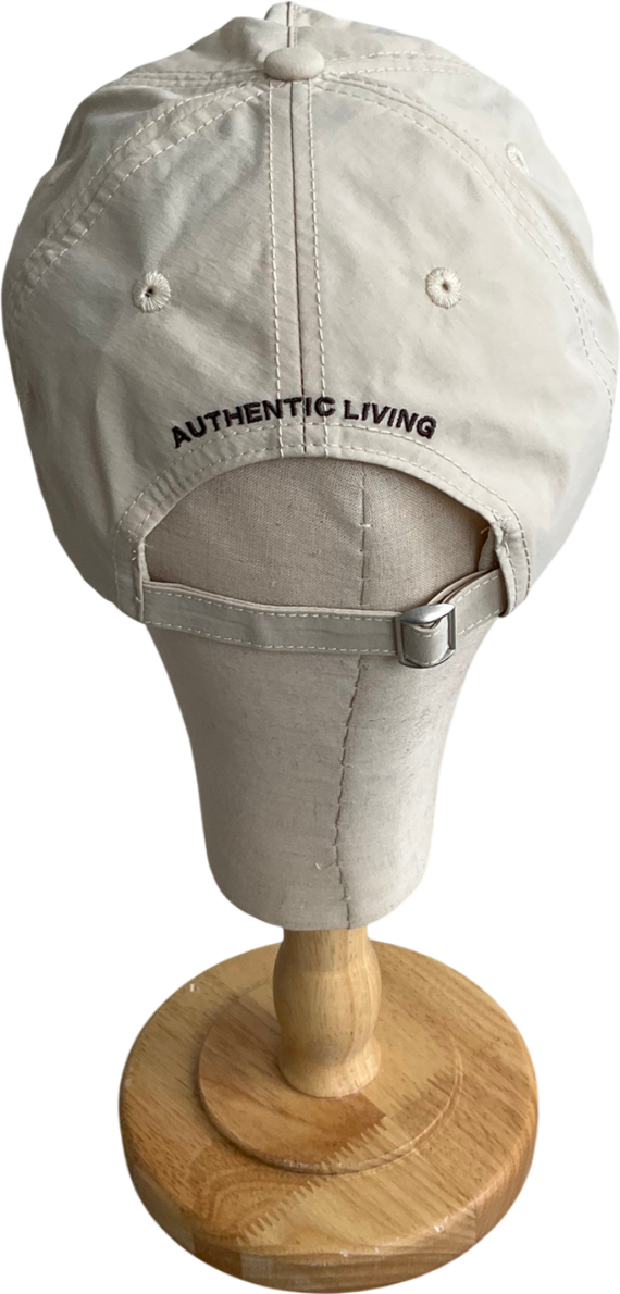 Lanes Studio Beige Embroidered Baseball Cap One Size