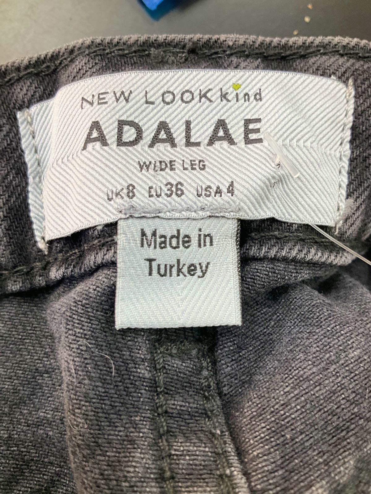 New Look Black Adalae Wide Leg Jeans UK 8