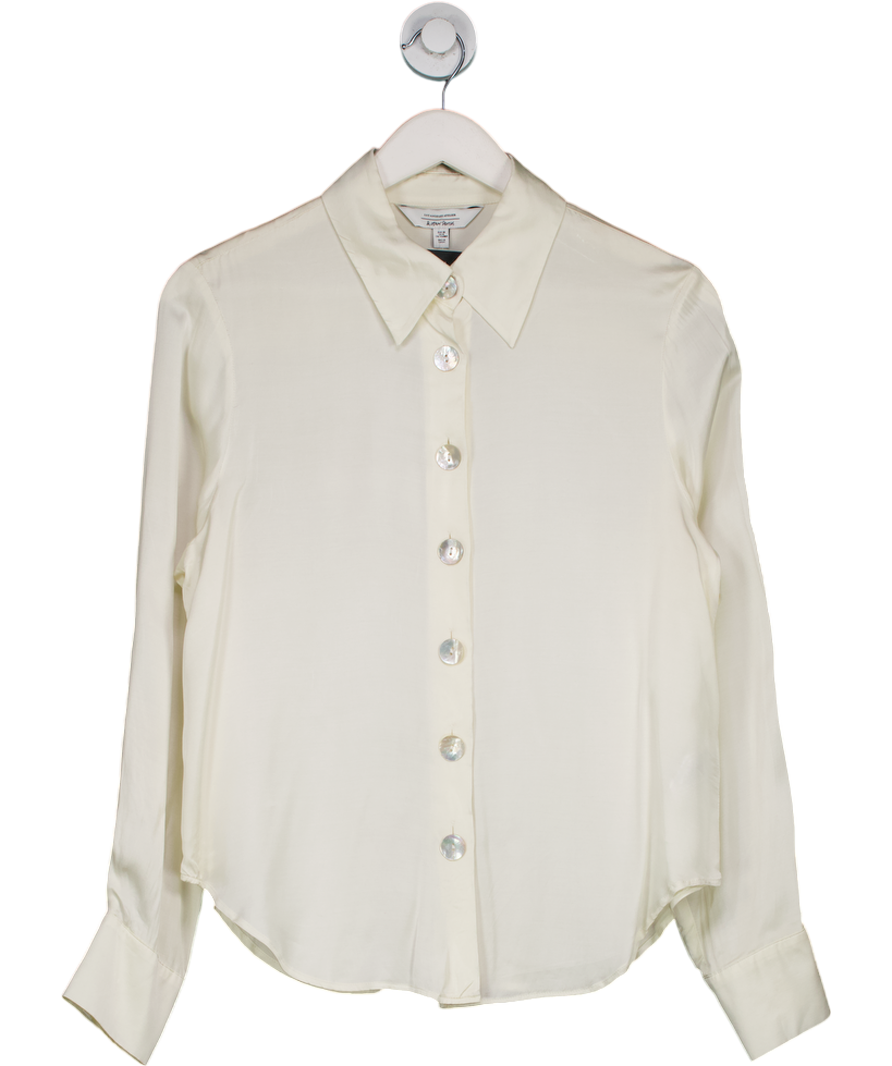 & Other Stories Cream Viscose Silky Shirt UK 10