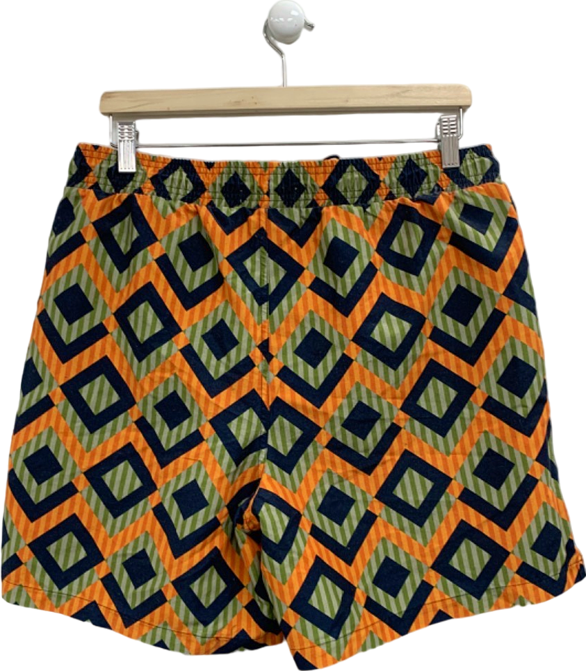 Hunky Trunks Multicoloured Geometric Swim Shorts UK L