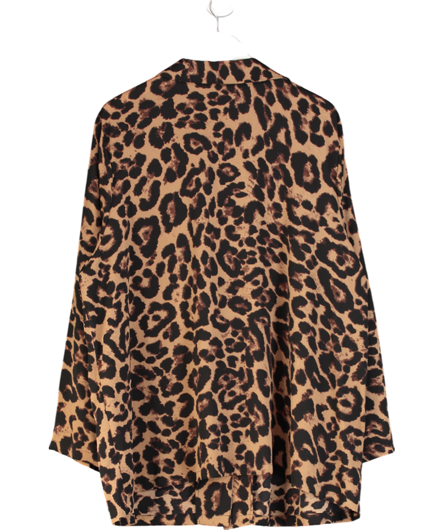 Brown Animal Print Shirt UK XXXL