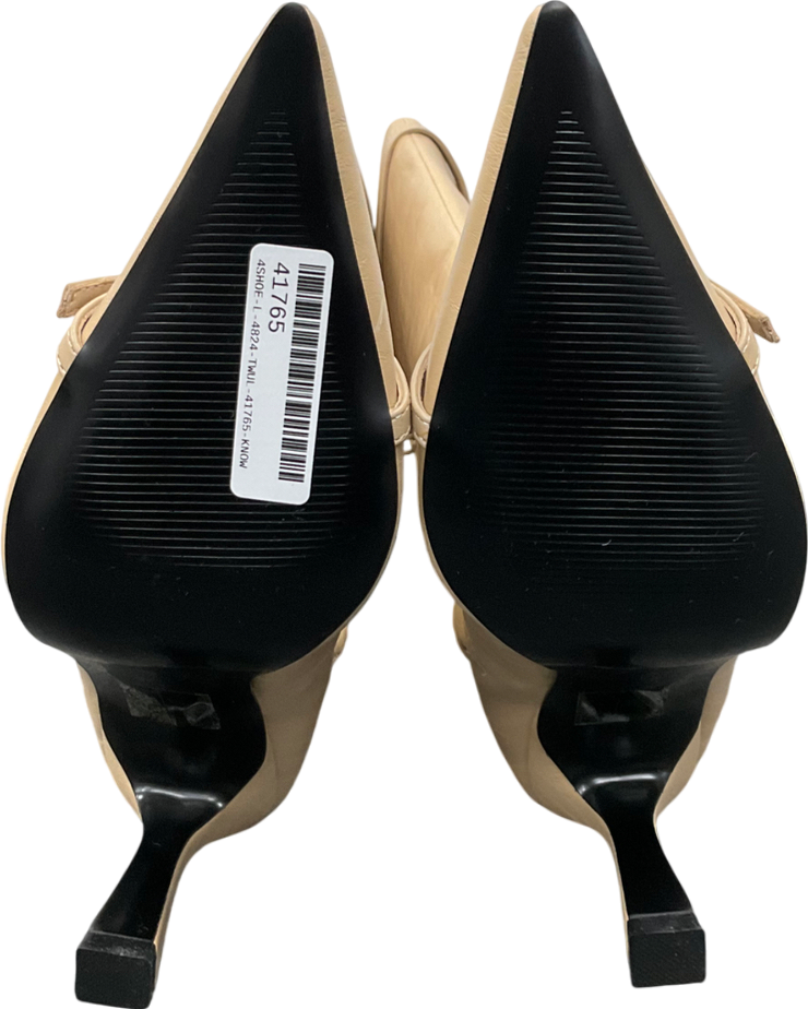 4th & Reckless Beige Mayfair Buckle Front Knee High Boots UK 7 EU 40 👠