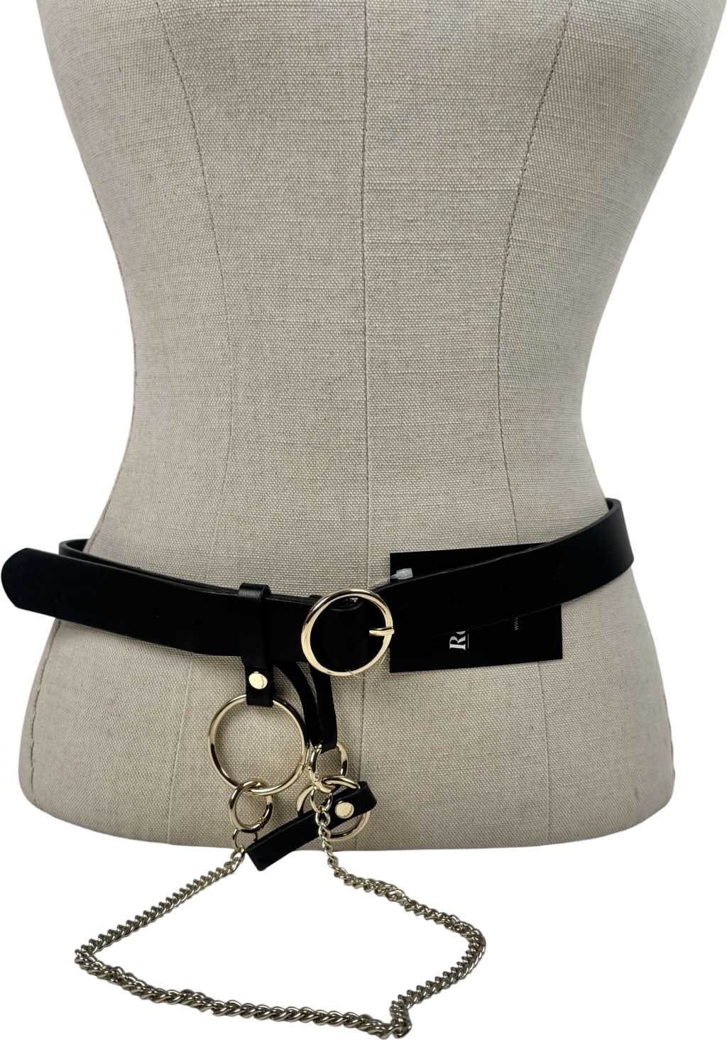 Topshop Black Chain Belt UK XS/S