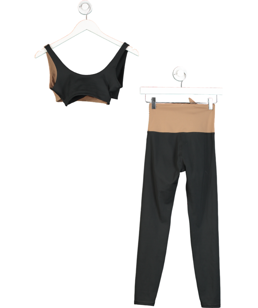 Nubyen Black Bel-air Heights Bra And Leggings UK XS