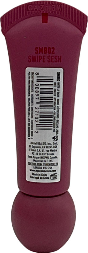 NYX Smushy, Matte Lip Balm, Soft Diffused Colour Swipe Sesh 8ml