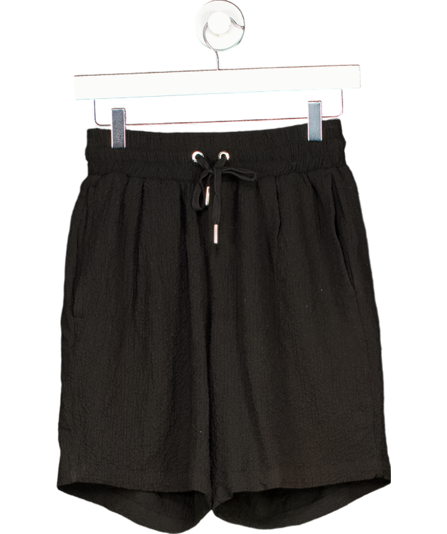 maniere de voir Black Drawstring Crinkle Shorts UK S