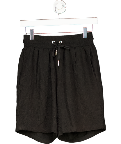 maniere de voir Black Drawstring Crinkle Shorts UK S