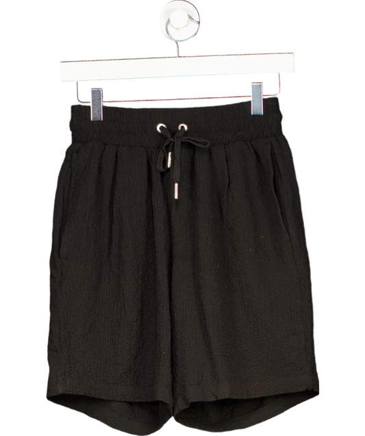 maniere de voir Black Drawstring Crinkle Shorts UK S