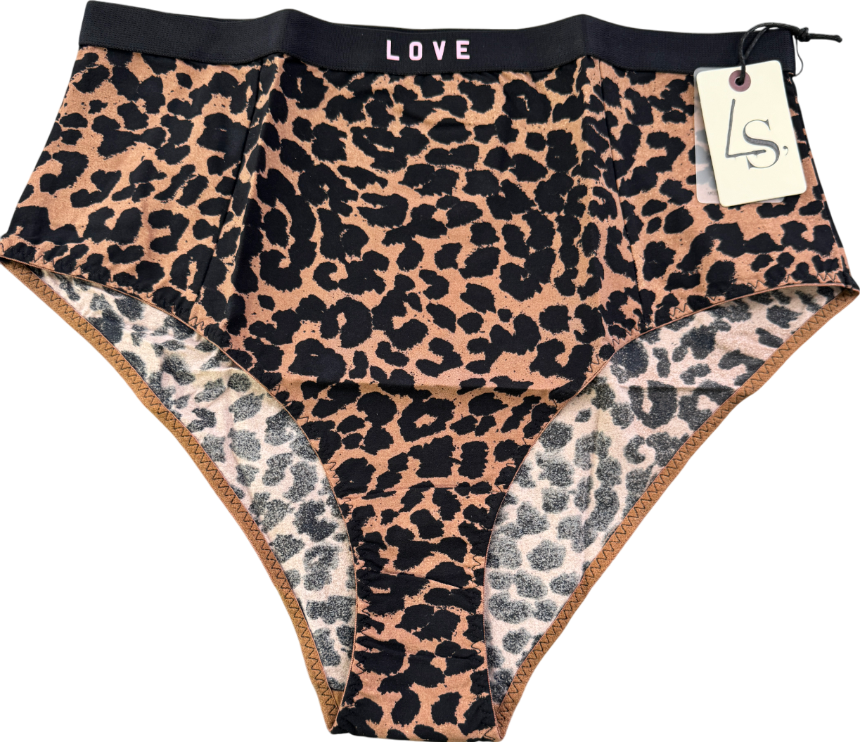 Love Stories Brown Moonflower High Waisted Knickers UK S