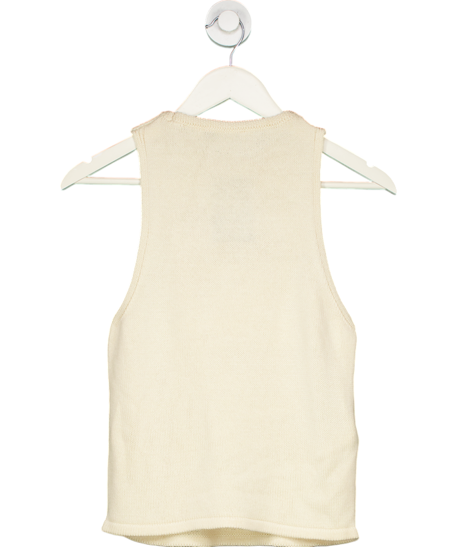 MANGO Cream Sleeveless Knit Vest Top UK S