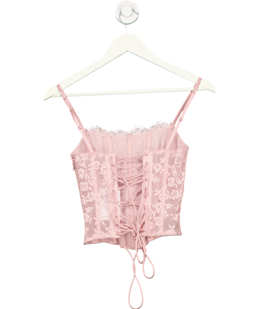 Victoria's Secret Pink Lace Diamante Strap Corset UK XS