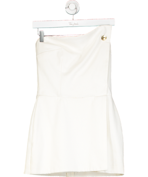 Ku Spendlove White Wrap Button Mini Dress UK S