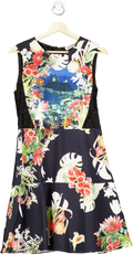 Clements Ribeiro Black Floral Dress UK 12