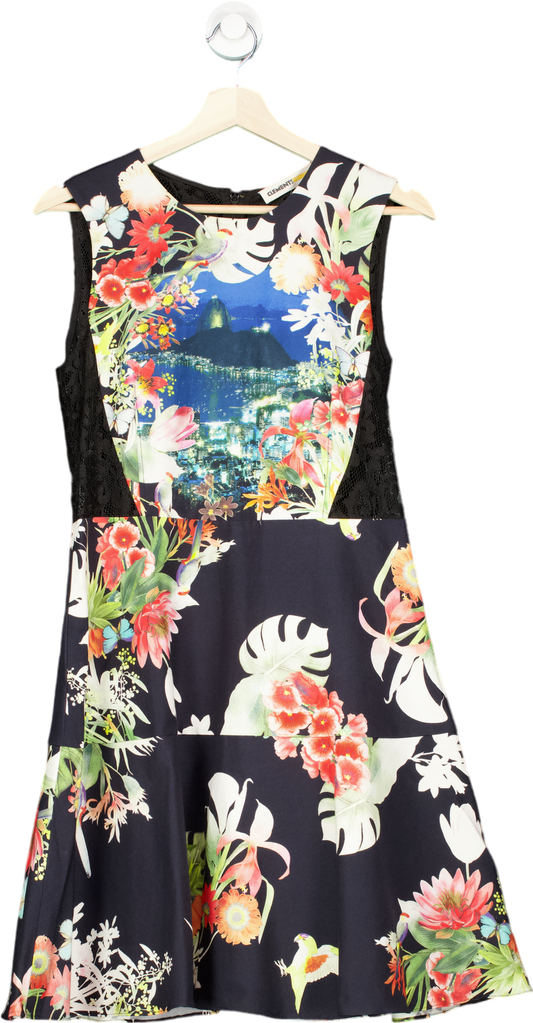 Clements Ribeiro Black Floral Dress UK 12