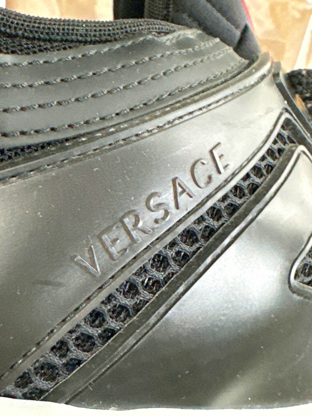 Versace Black Chain Reaction Trainers UK 9