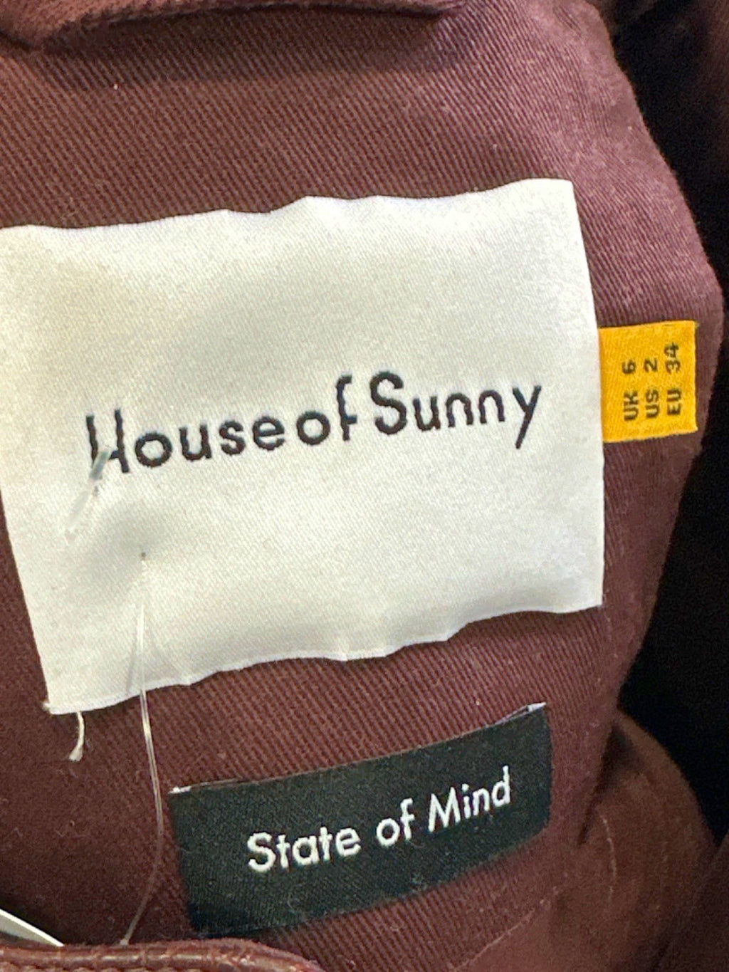 House of Sunny Brown Croc Embossed Jacket UK 6