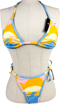 HOUSE OF SUNNY Multicoloured Tripper Printed Bikini UK XS