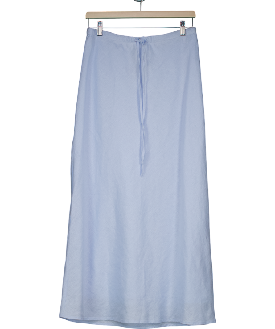 Mint Velvet Blue Linen Maxi Skirt UK S