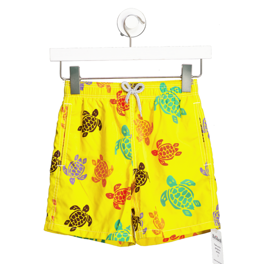 VILEBREQUIN Yellow Turtle print logo patch swim shorts with bag 10 Years