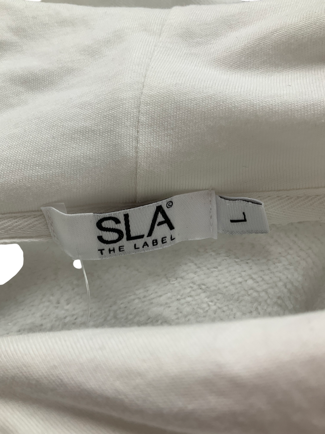 SLA the label White Grateful For Every Little Thing Slogan Hoodie UK L