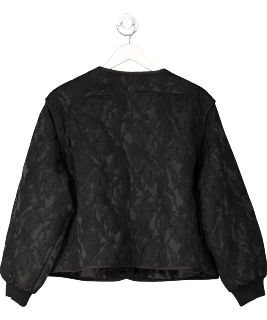 White Stuff Jacquard Jacket In Pure Black UK M