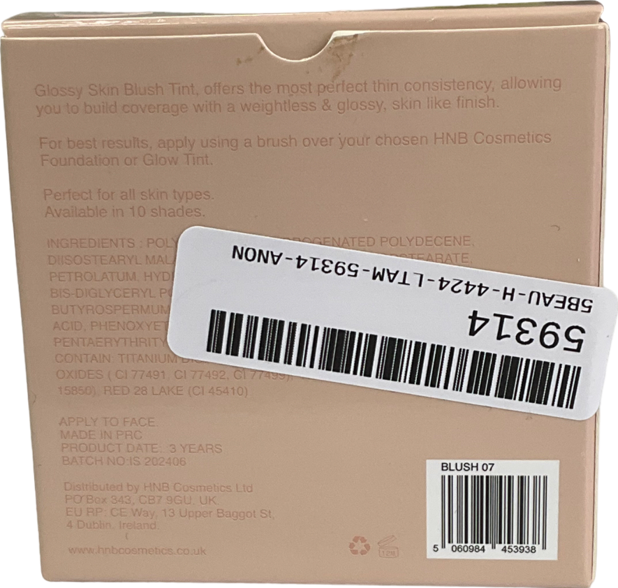 HNB Cosmetics Glossy Skin Blush Tint 07 9g