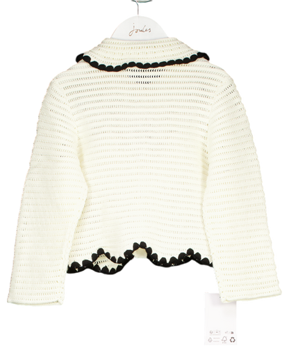 Self-Portrait Cream Crochet Cardigan with Gold heart Buttons 6-8 Years