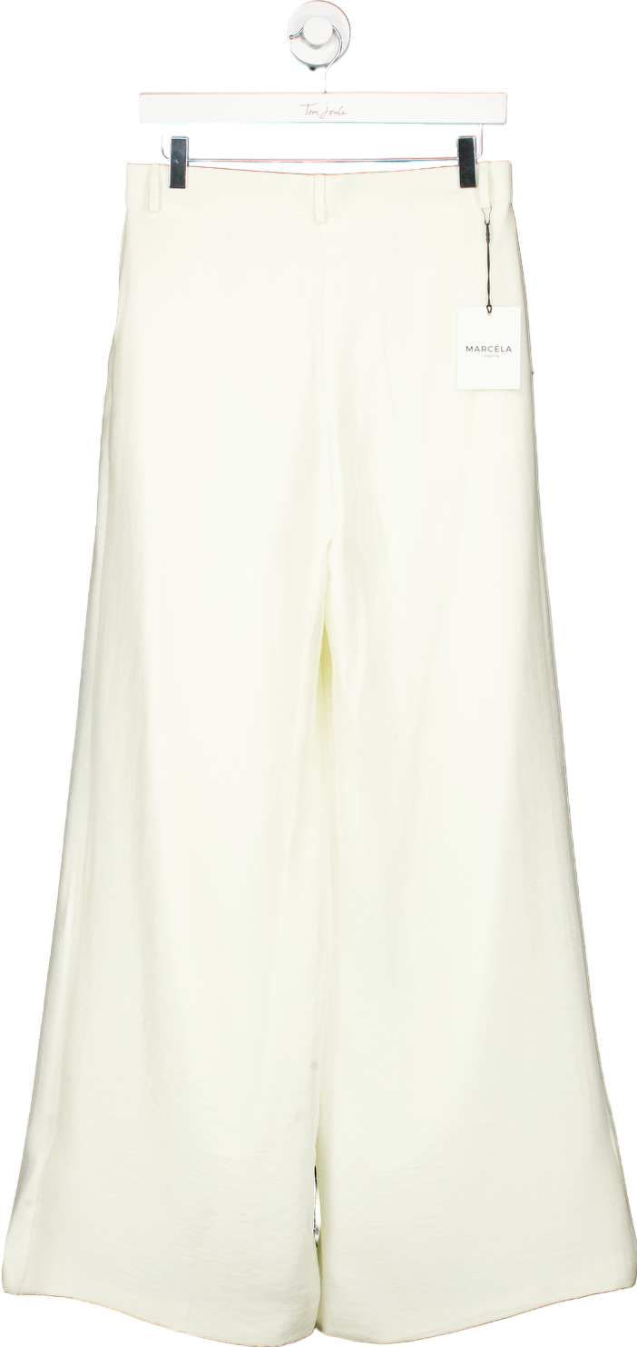 Marcela White Wide Leg Trousers S