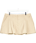 Cotton:On Beige Micro Mini Pleated Skirt UK 12