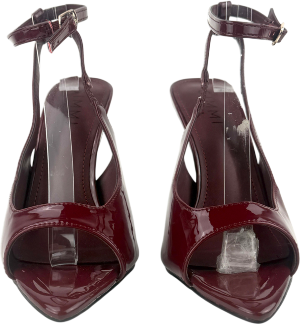 SIMMI Red Theodoric High Heeled Sandals Burgundy UK 4 EU 37 👠