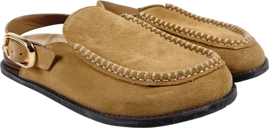 ZARA Brown Suede Clog Sandal UK 5 EU 38