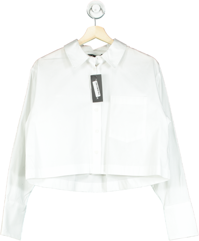 New Look White K Palmer Poplin Crop UK 10