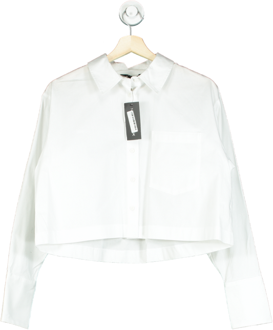 New Look White K Palmer Poplin Crop UK 10